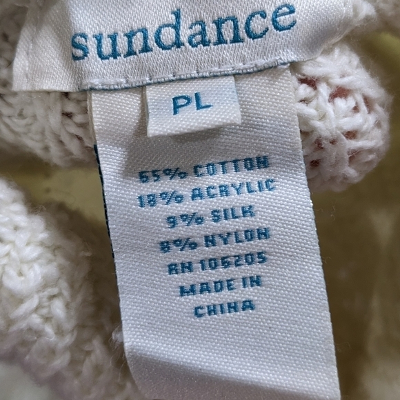 Sundance light cream turtleneck sweater LP - Picture 6 of 6